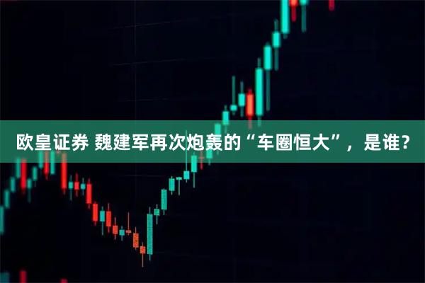 欧皇证券 魏建军再次炮轰的“车圈恒大”，是谁？