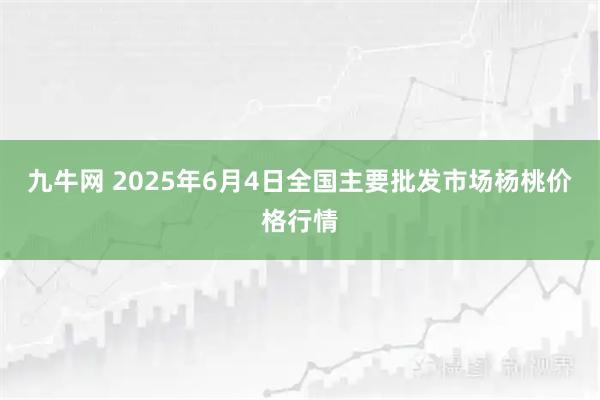 九牛网 2025年6月4日全国主要批发市场杨桃价格行情